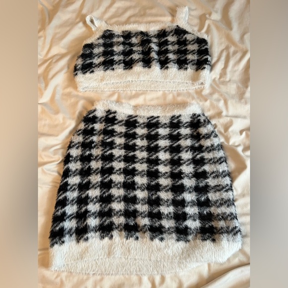 Two piece fuzzy top and skirt combo - Picture 5 of 6